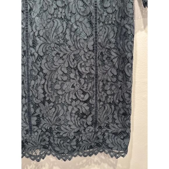 Talbots Green Lace Dress Womens Size 6 Holiday Classic 3/4 Sleeve Work Party - Picture 4 of 7